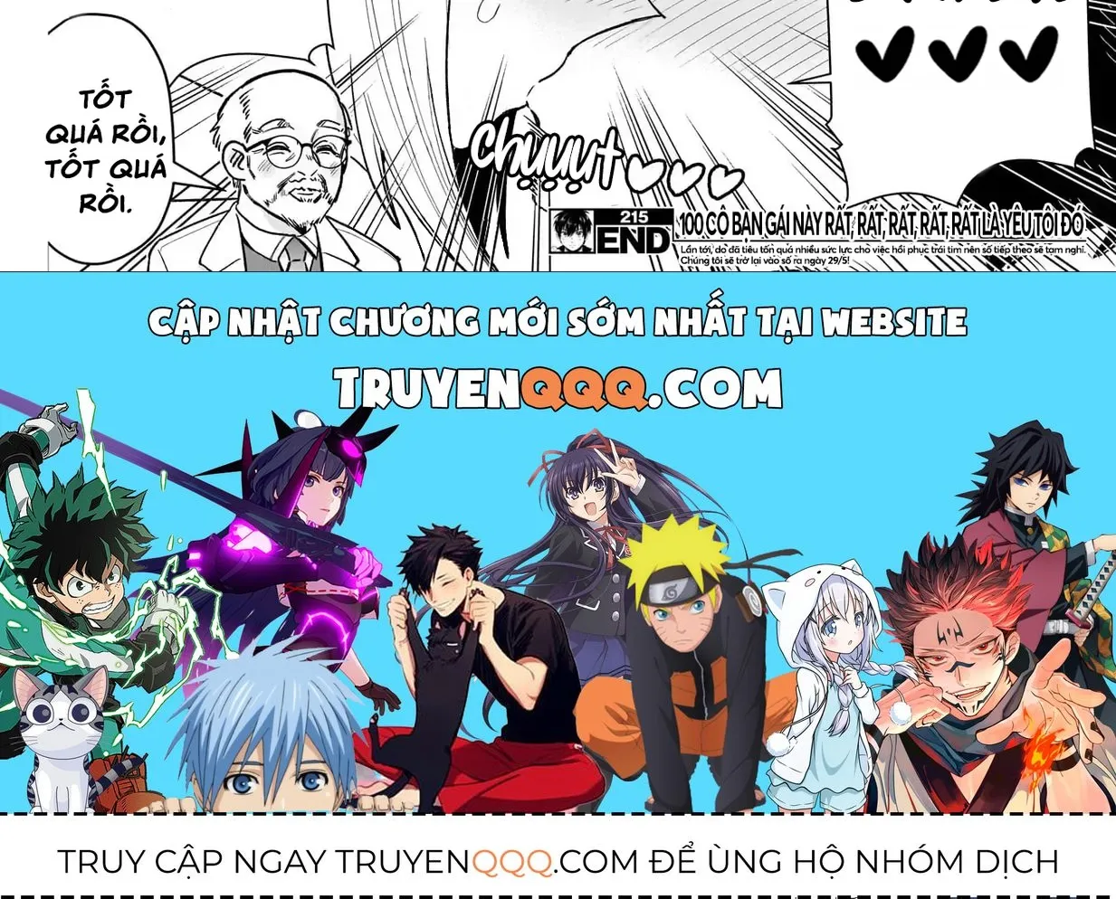 100 Cô Bạn Gái Này Rất, Rất, Rất, Rất, Rất Là Yêu Tôi Đó Chap 215 - Next Chap 216