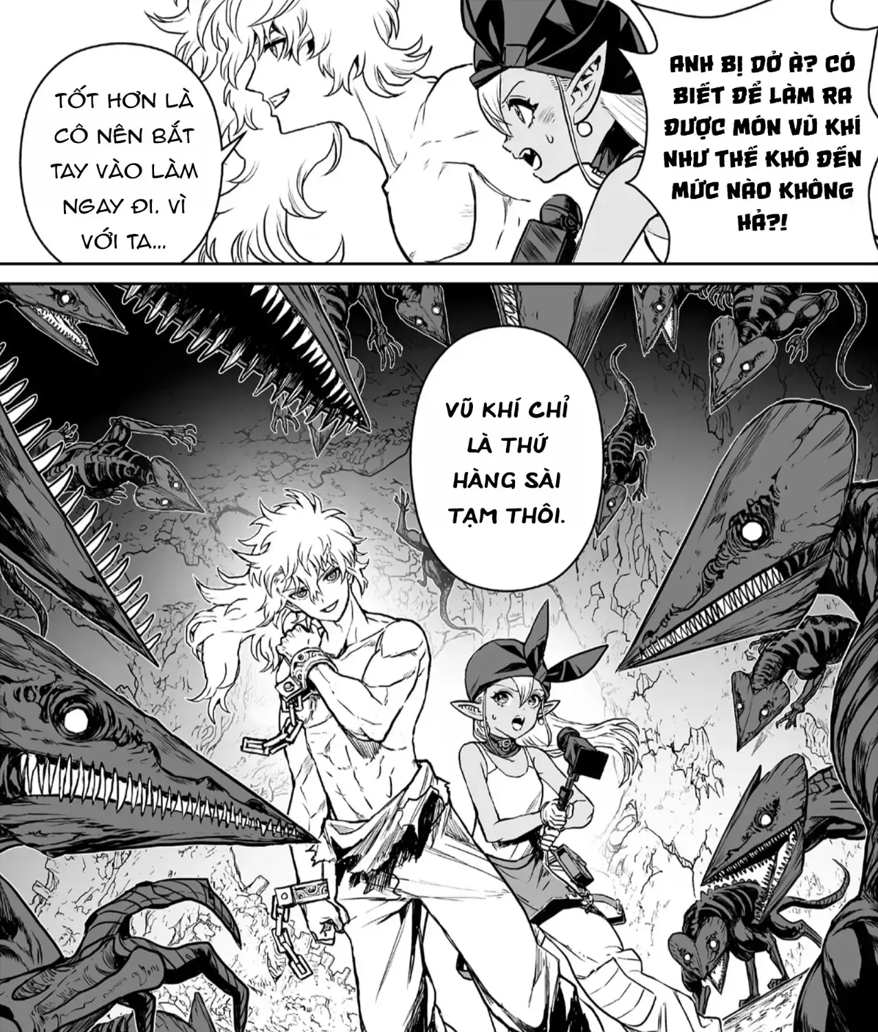 Abandoned ~Tsuyosugite Buki Ga Kowareru Yuusha To Buki Shokunin No Elf~ Chap 1 - Next Chap 2