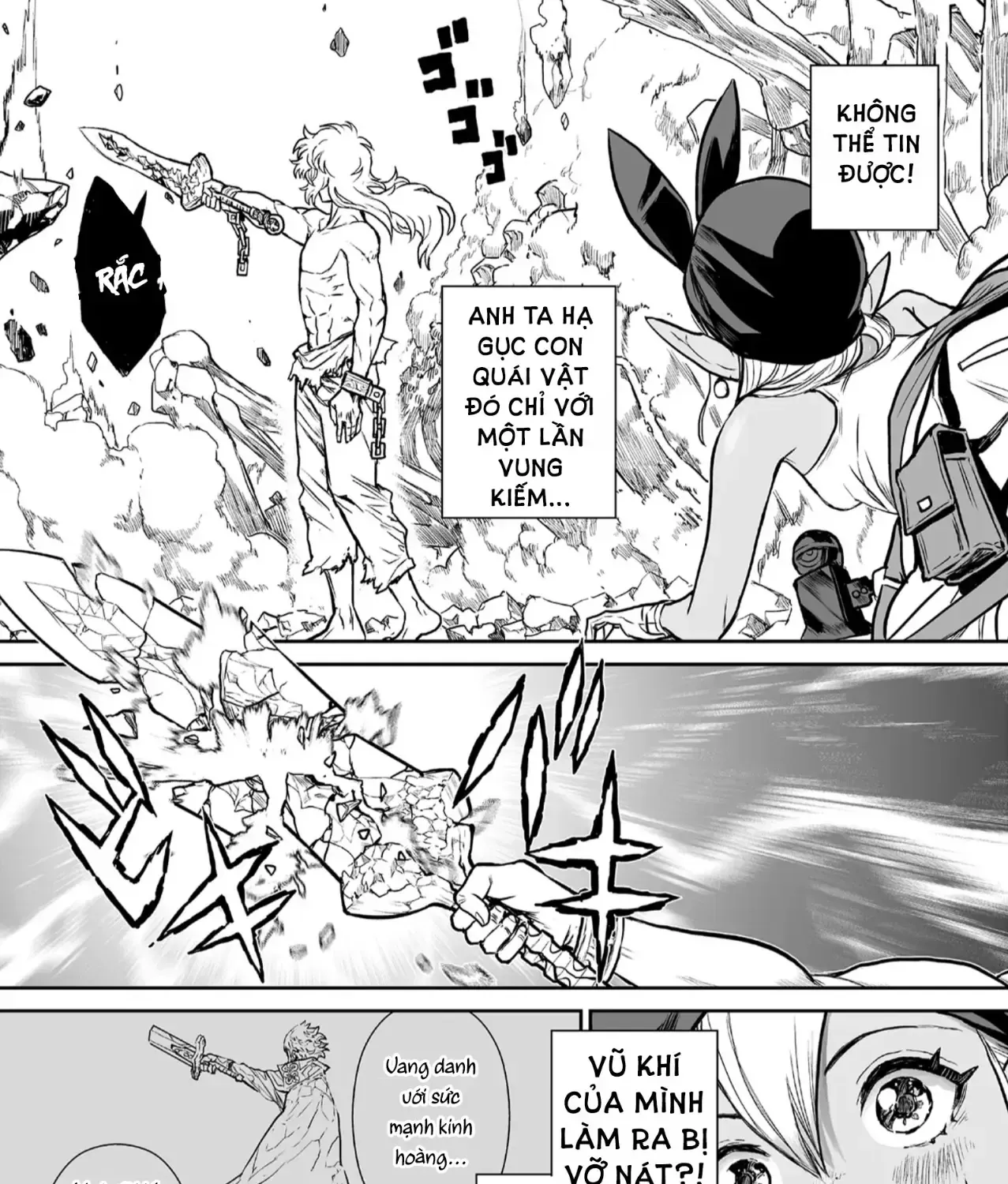 Abandoned ~Tsuyosugite Buki Ga Kowareru Yuusha To Buki Shokunin No Elf~ Chap 1 - Next Chap 2