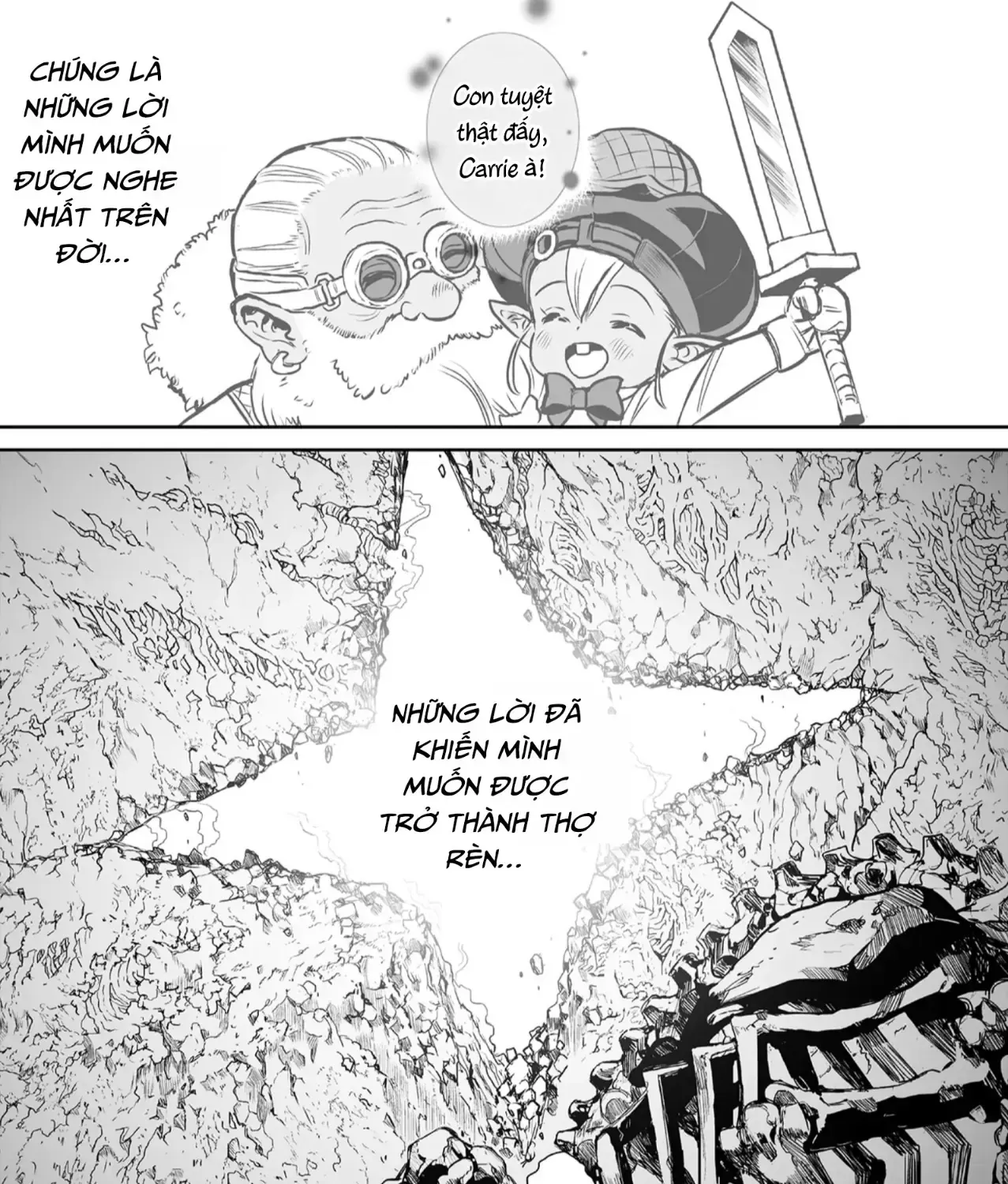 Abandoned ~Tsuyosugite Buki Ga Kowareru Yuusha To Buki Shokunin No Elf~ Chap 1 - Next Chap 2