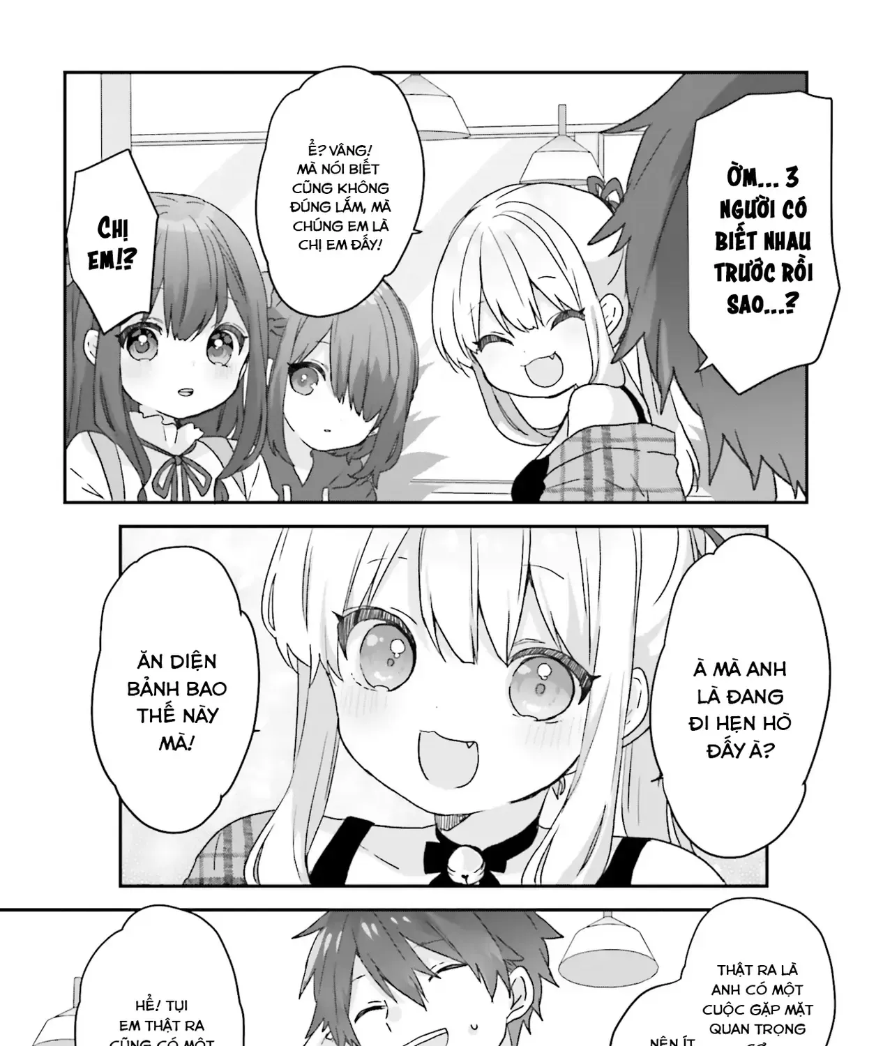 Ba Mỹ Nữ Mà Ai Cũng Đồn Trong Trường, Hóa Ra Là Những Cô Em Gái Thất Lạc Của Mình Sao. Chap 1 - Next Chap 2