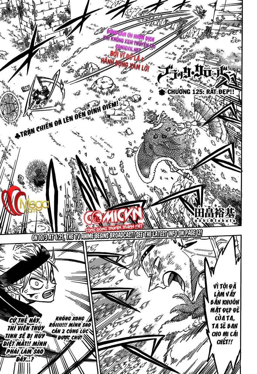 Black Clover - Thế Giới Phép Thuật Chap 125 - Next Chap 126