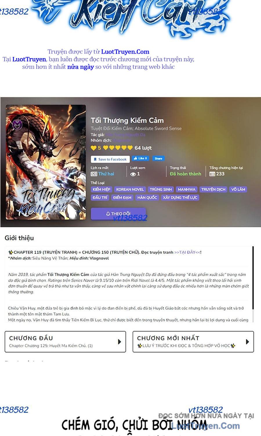 Cảm Kiếm Tuyệt Đối Chap 156 - Next Chap 157