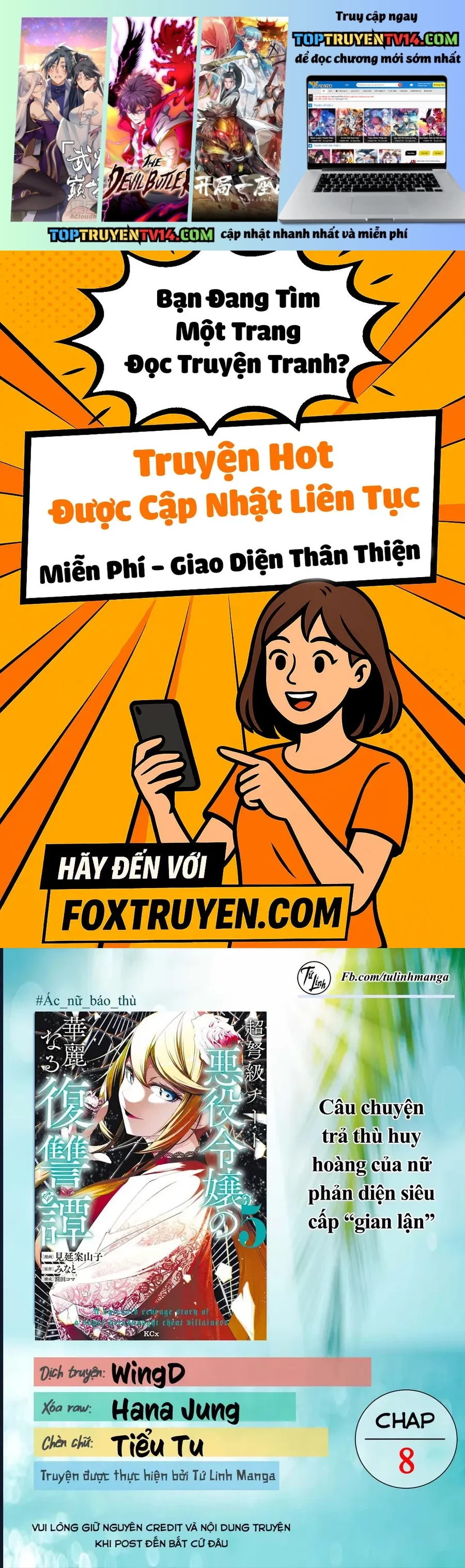 Câu Truyện Trả Thù Huy Hoàng Của Nữ Phản Diện Siêu Cấp Chap 8 - Next Chap 9