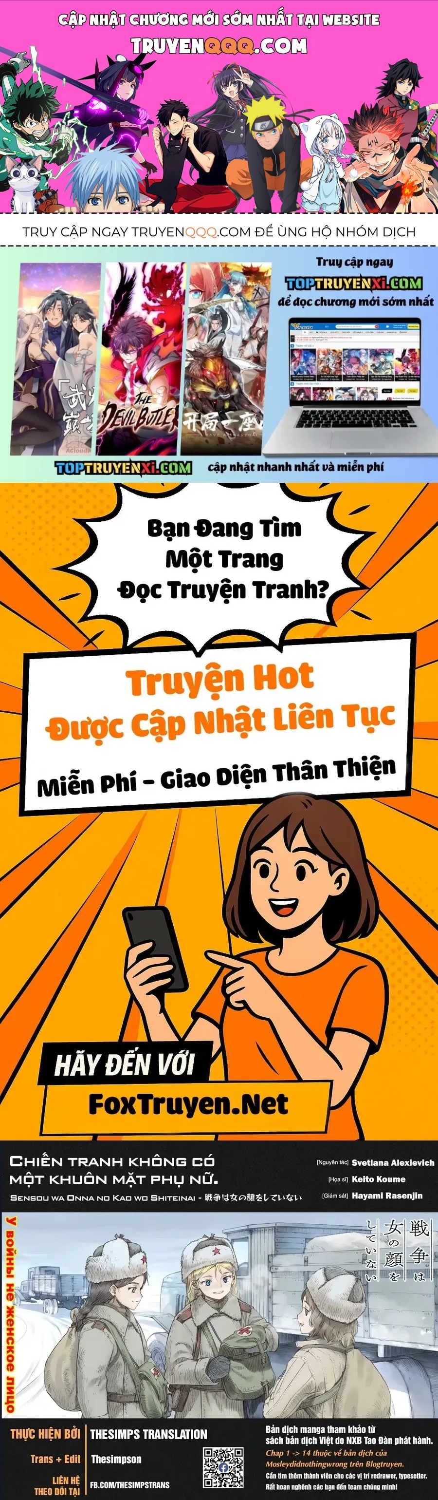 Chiến Tranh Không Có Một Khuôn Mặt Phụ Nữ Chap 37 - Next Chap 38
