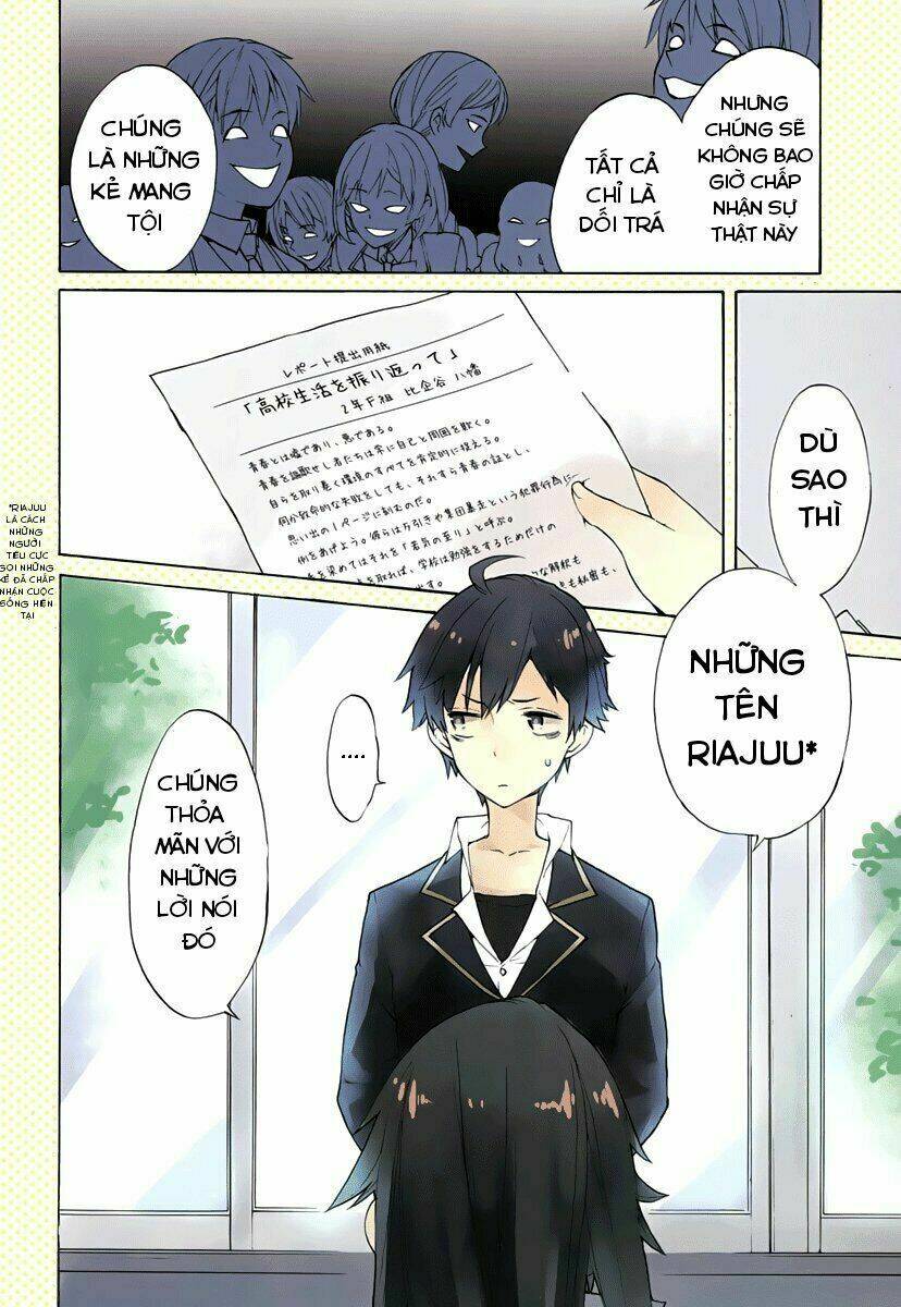 Chuyện Tình Thanh Xuân Bi Hài Của Tôi Quả Nhiên Là Sai Lầm Chap 1 - Next Chap 2