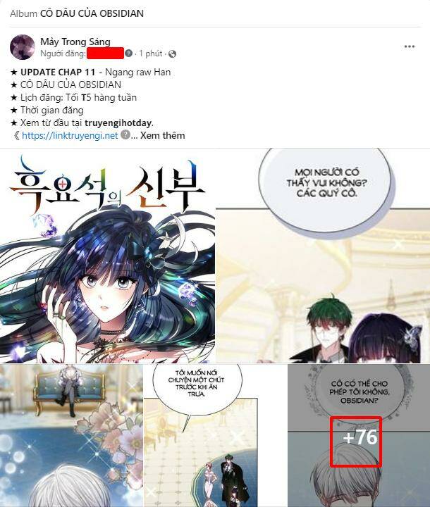 Cô Dâu Của Obsidian Chap 11.1 - Next Chap 12.1