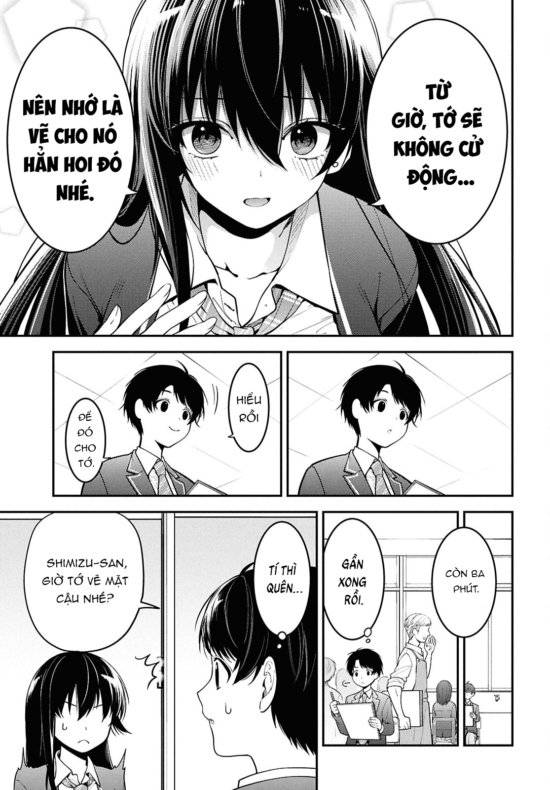 Cô Nàng Yankee Shimizu-San Bàn Bên Đã Nhuộm Tóc Đen Mất Rồi Chap 1 - Next Chap 2