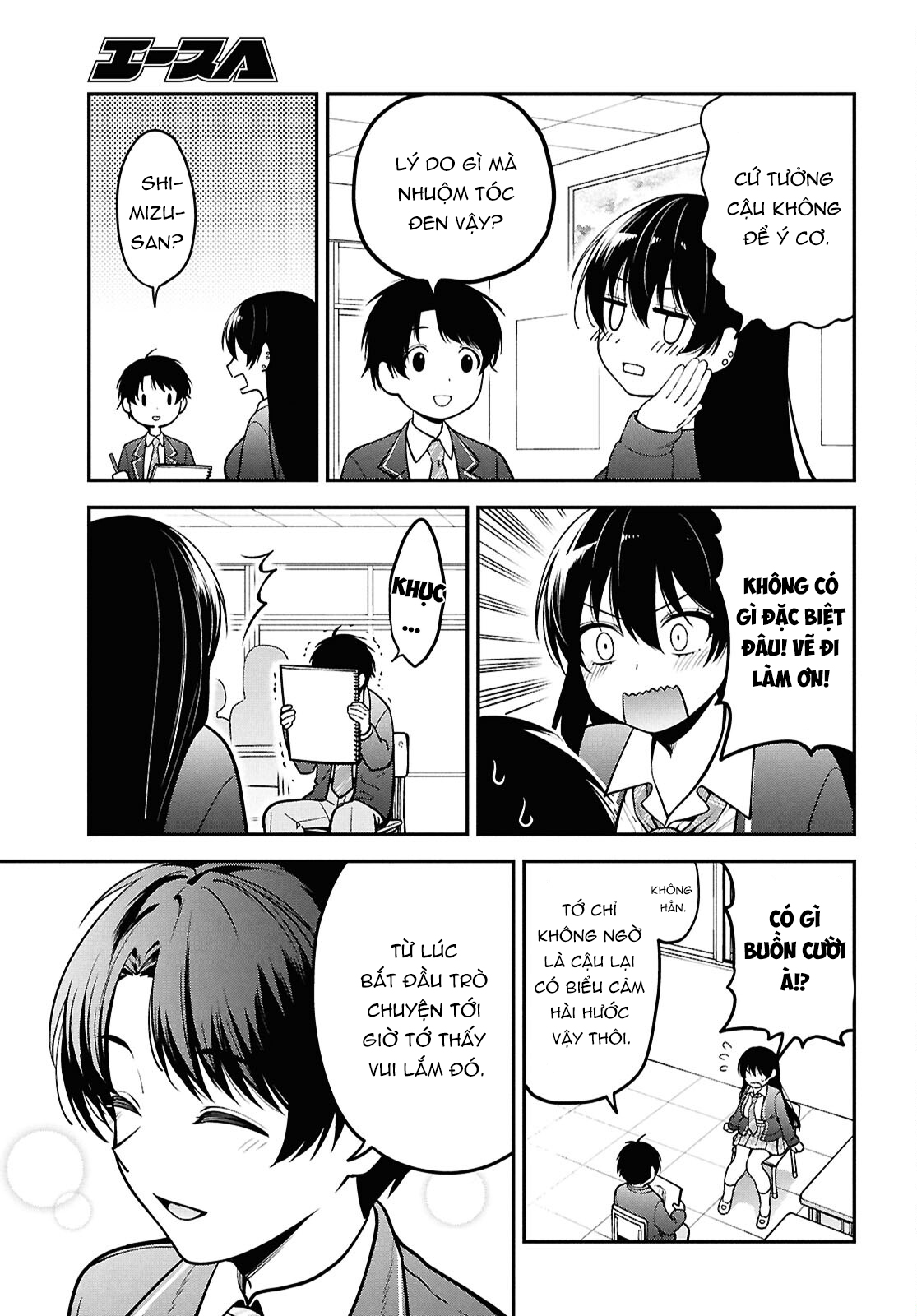 Cô Nàng Yankee Shimizu-San Bàn Bên Đã Nhuộm Tóc Đen Mất Rồi Chap 1 - Next Chap 2