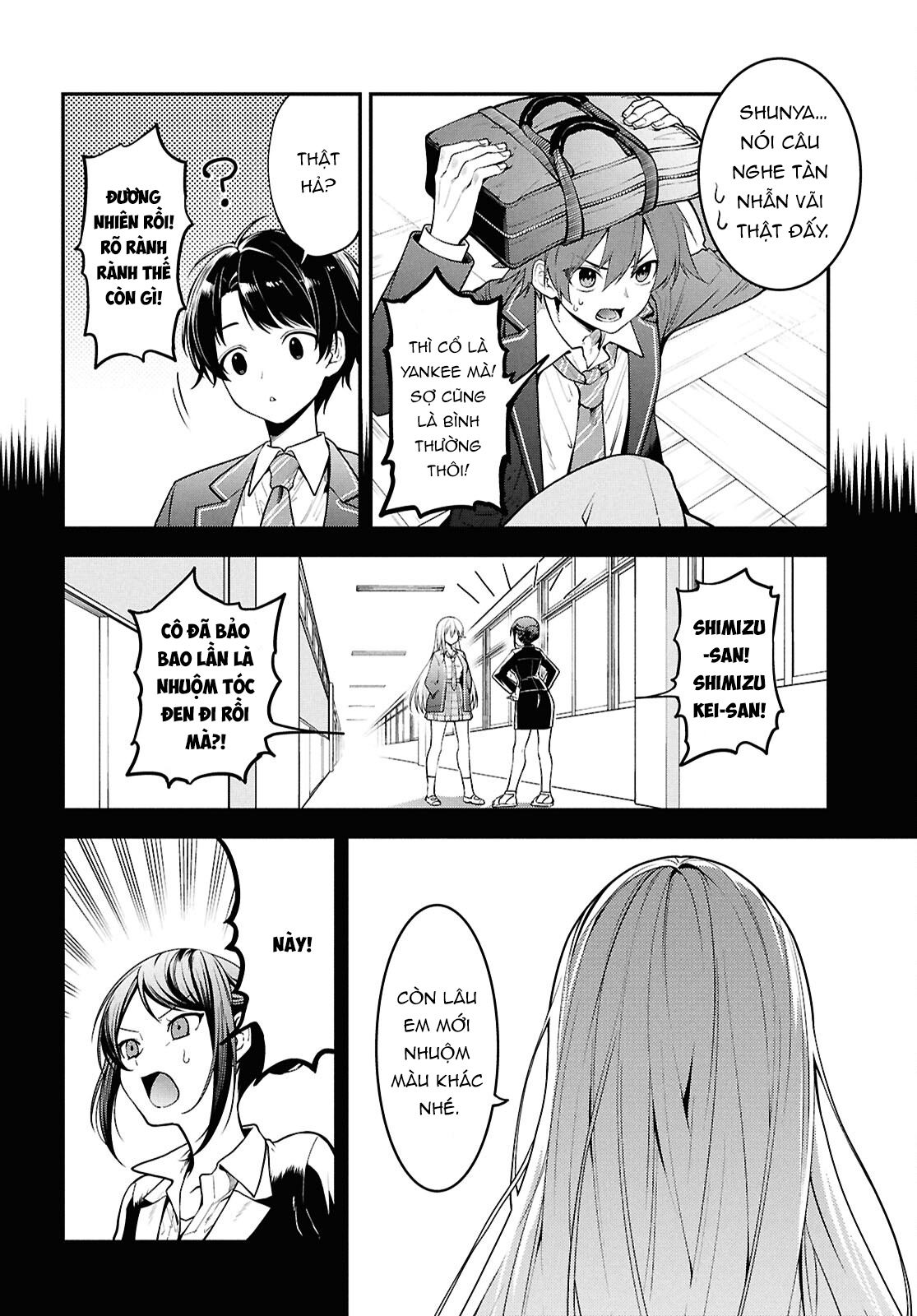 Cô Nàng Yankee Shimizu-San Bàn Bên Đã Nhuộm Tóc Đen Mất Rồi Chap 1 - Next Chap 2