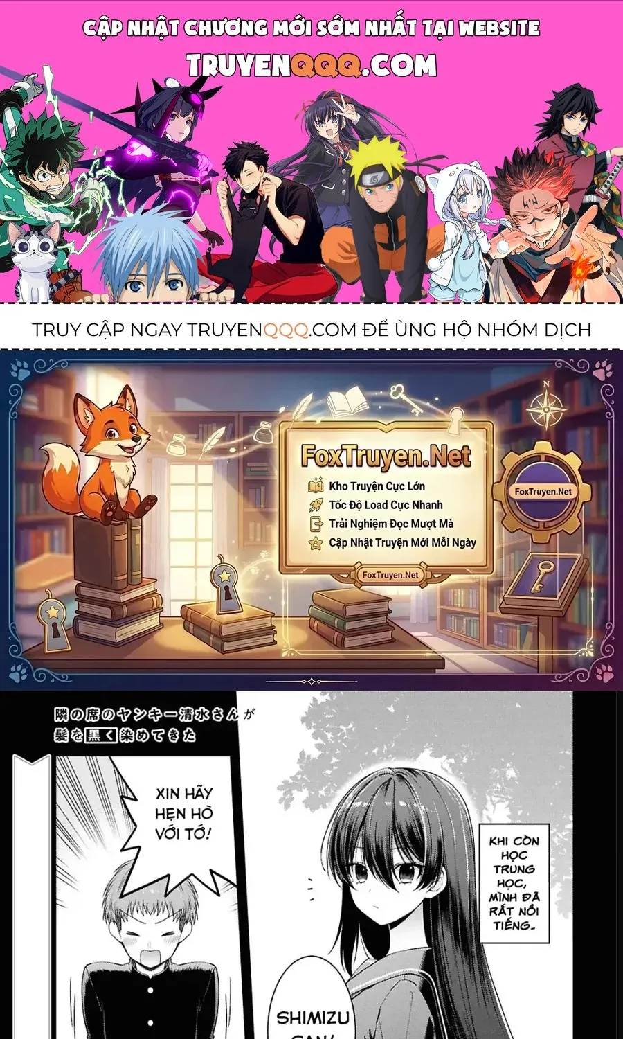 Cô Nàng Yankee Shimizu-San Bàn Bên Đã Nhuộm Tóc Đen Mất Rồi Chap 5 - Next Chap 6