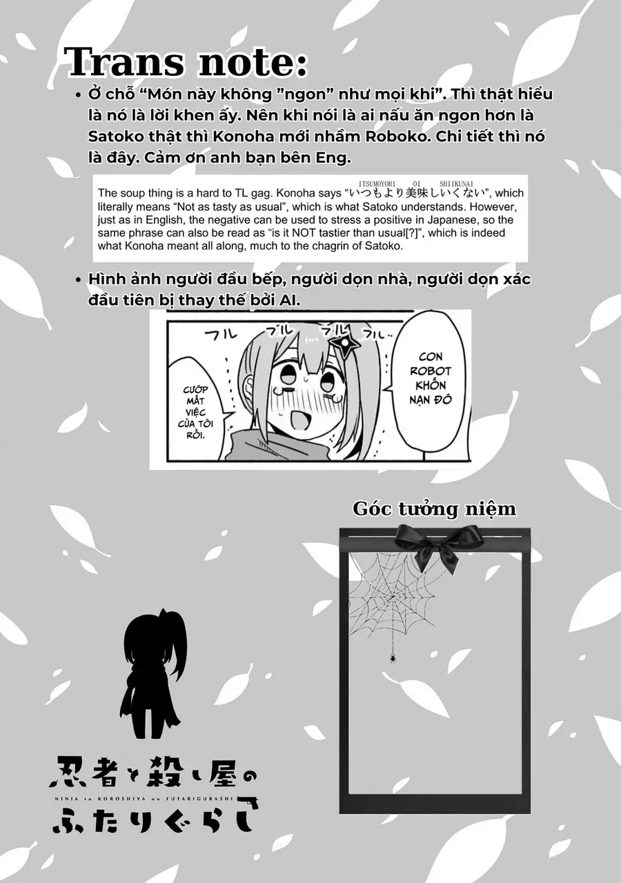 Cuộc Sống Chung Nhà Của Ninja Và Sát Thủ Chap 10 - Next Chap 11