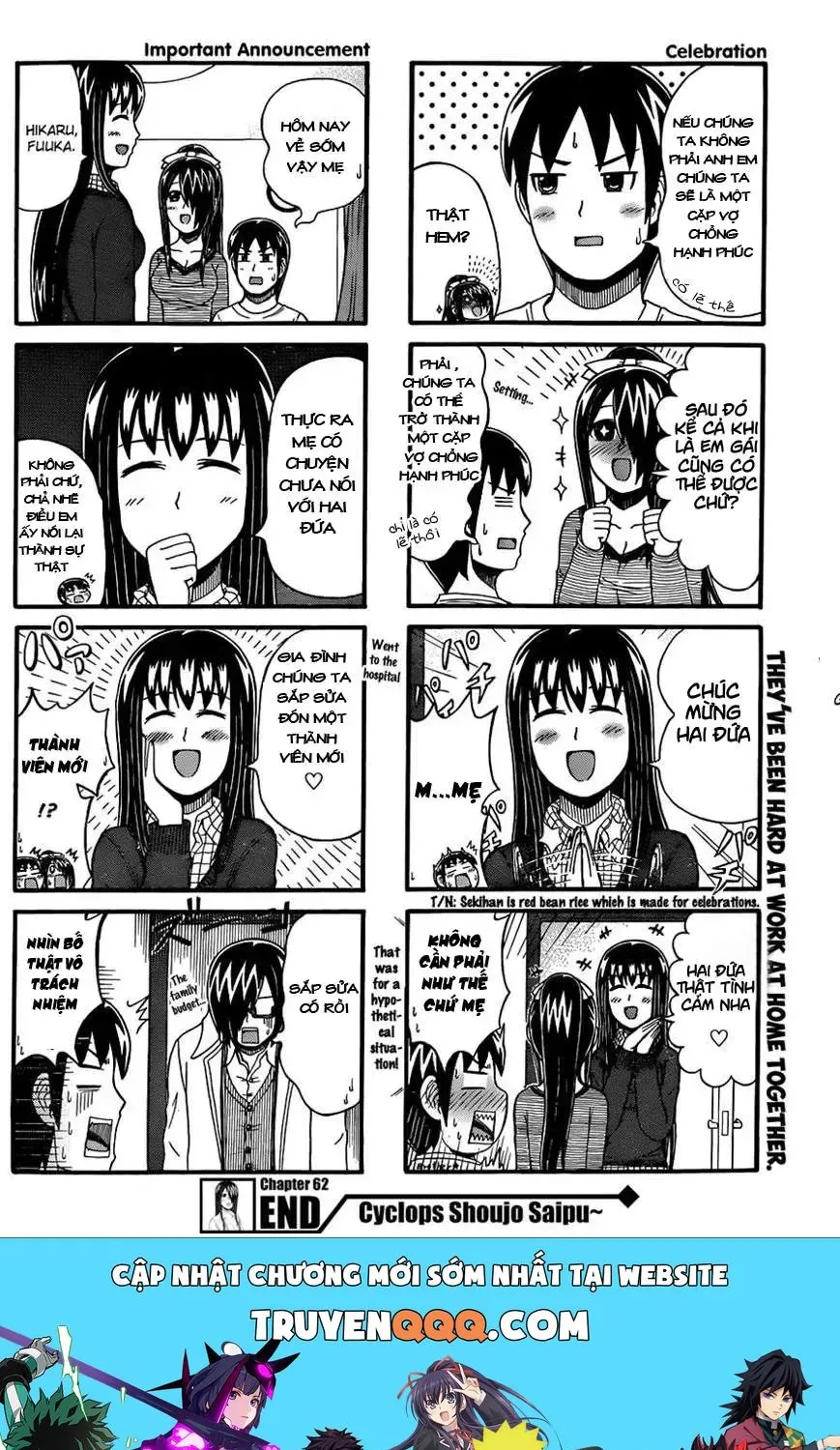 Cyclops Shoujo Saipu (Cô Em Gái Khổng Lồ) Chap 62 - Next Chap 63