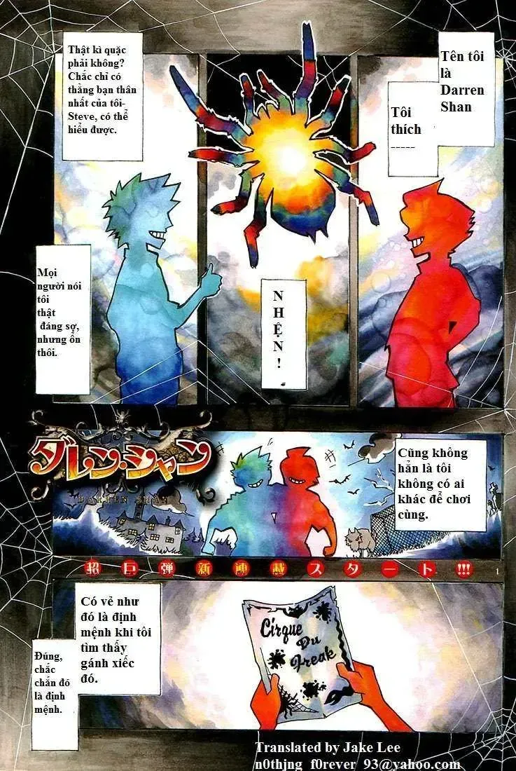 Darren Shan - Gánh Xiếc Quái Dị Chap 1 - Next Chap 2