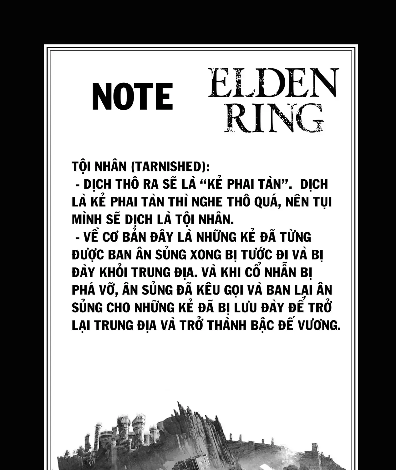 Elden Ring: Con Đường Tới Hoàng Kim Thụ Chap 2 - Next Chap 3