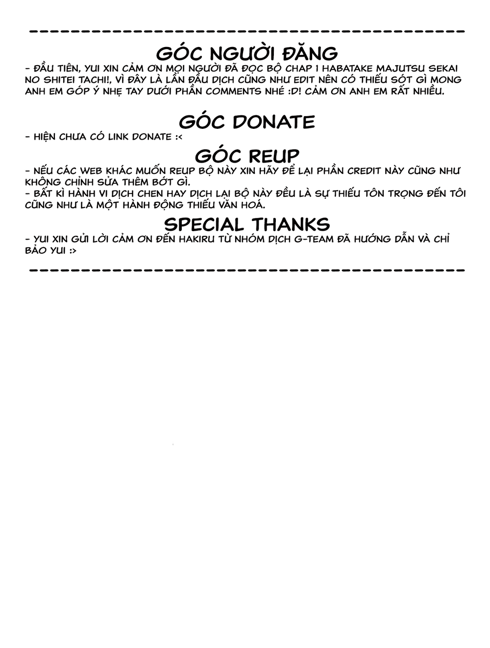 Habatake Majutsu Sekai No Shitei Tachi! Chap 1 - Next Chap 2