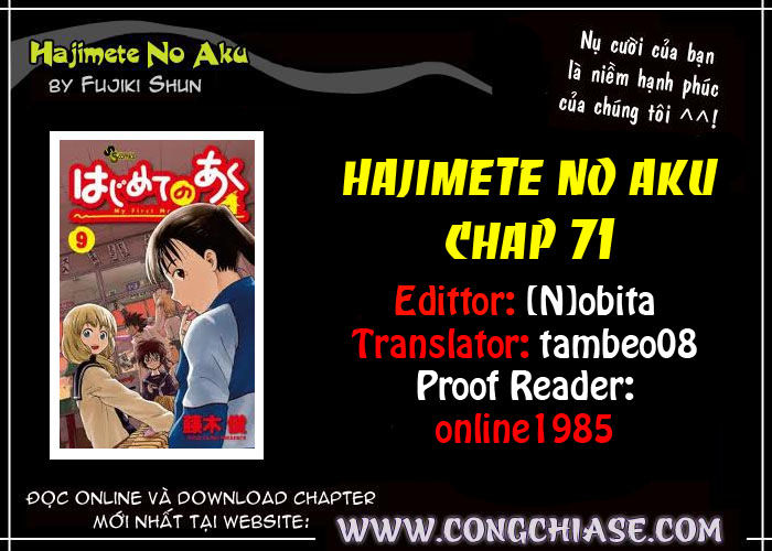 Hajimete No Aku Chap 71 - Next Chap 72