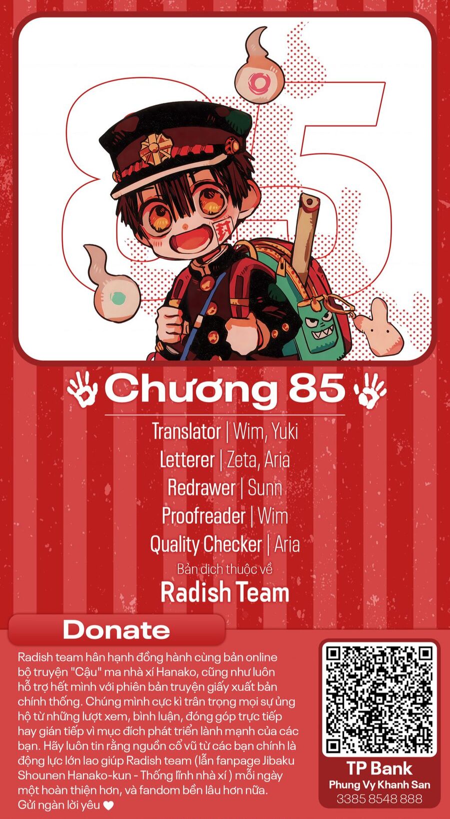 Hanako-Kun Nhà Xí Chap 85 - Next Chap 86