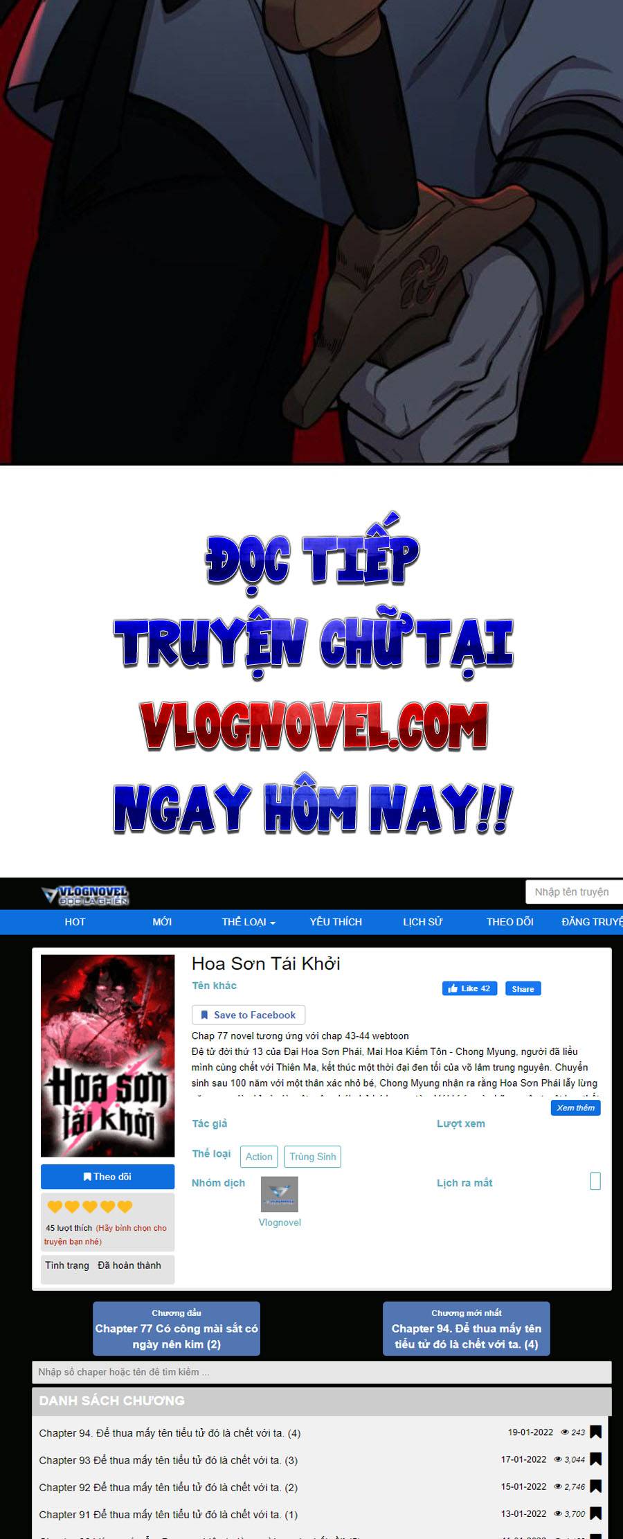 Hoa Sơn Tái Khởi Chap 48 - Next Chap 49