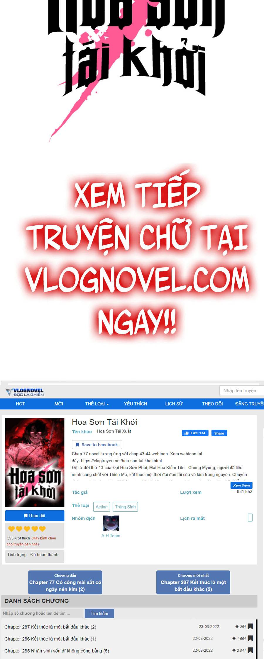 Hoa Sơn Tái Khởi Chap 56 - Next Chap 57