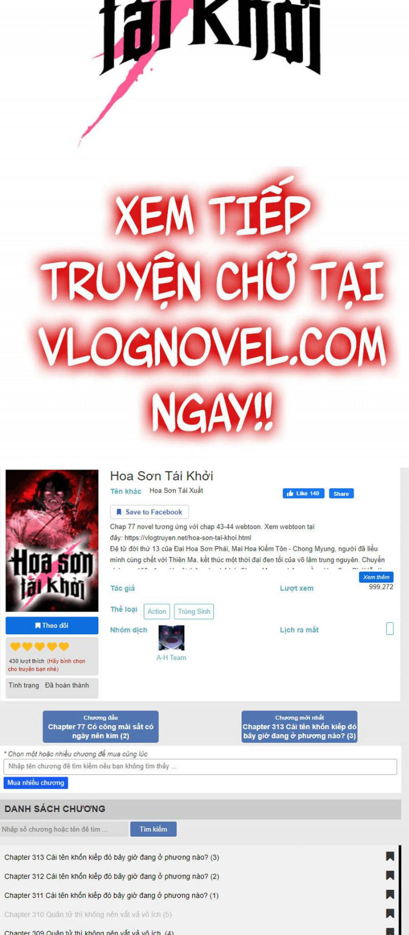 Hoa Sơn Tái Khởi Chap 57 - Next Chap 58