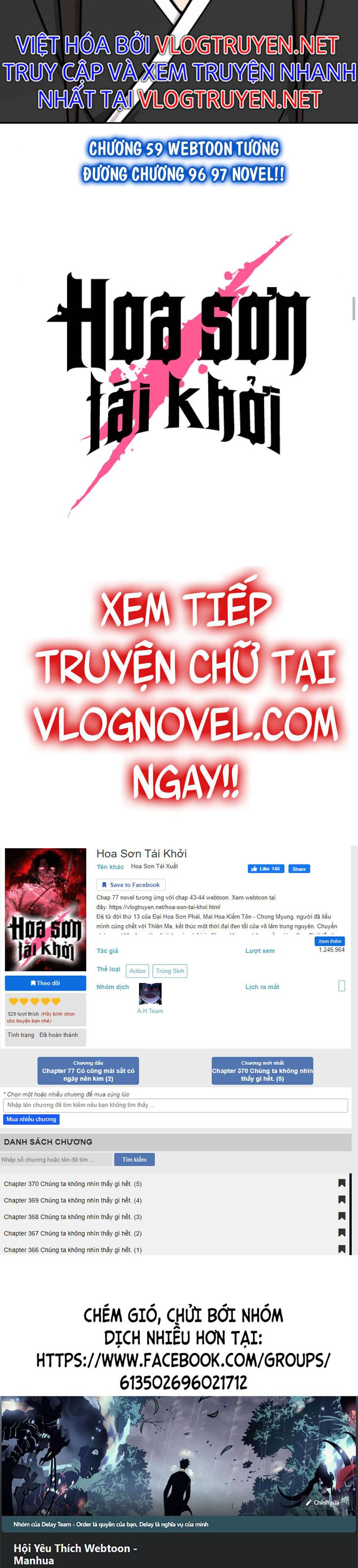 Hoa Sơn Tái Khởi Chap 59 - Next Chap 60