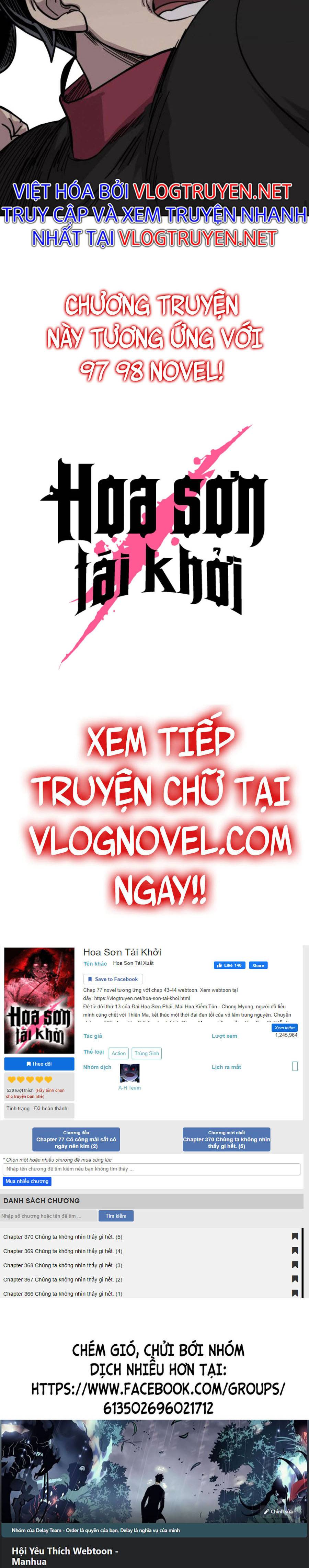 Hoa Sơn Tái Khởi Chap 60 - Next Chap 61