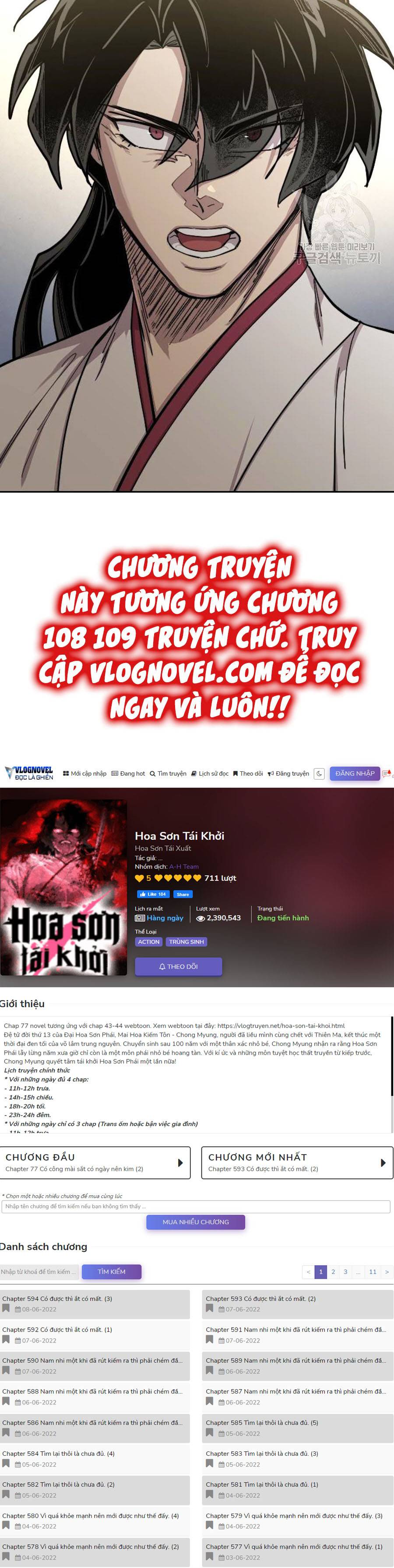 Hoa Sơn Tái Khởi Chap 67 - Next Chap 68