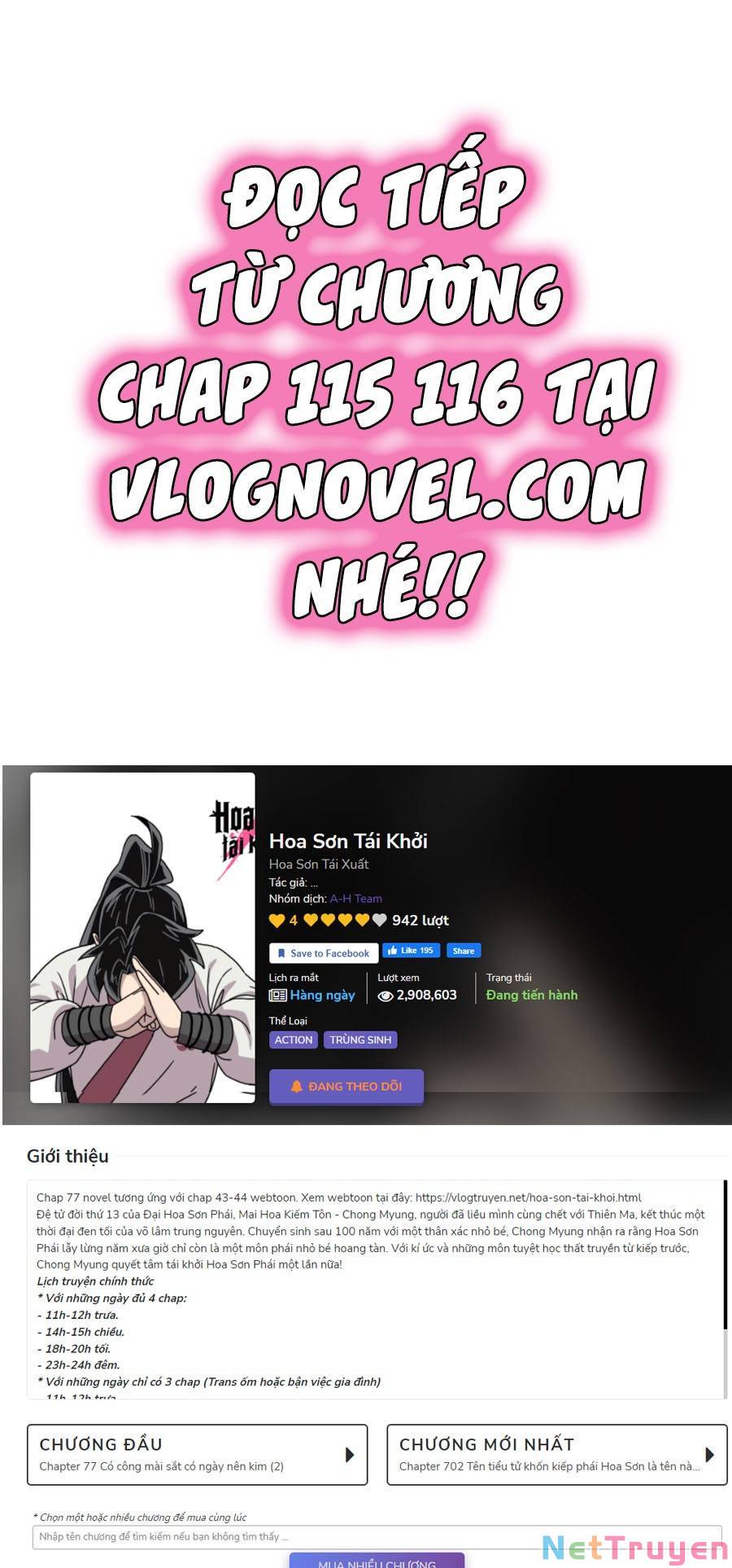 Hoa Sơn Tái Khởi Chap 71 - Next Chap 72