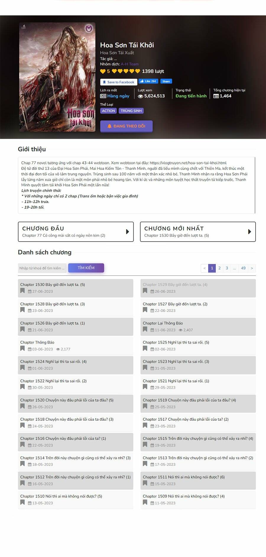 Hoa Sơn Tái Xuất Chap 102 - Next Chap 103