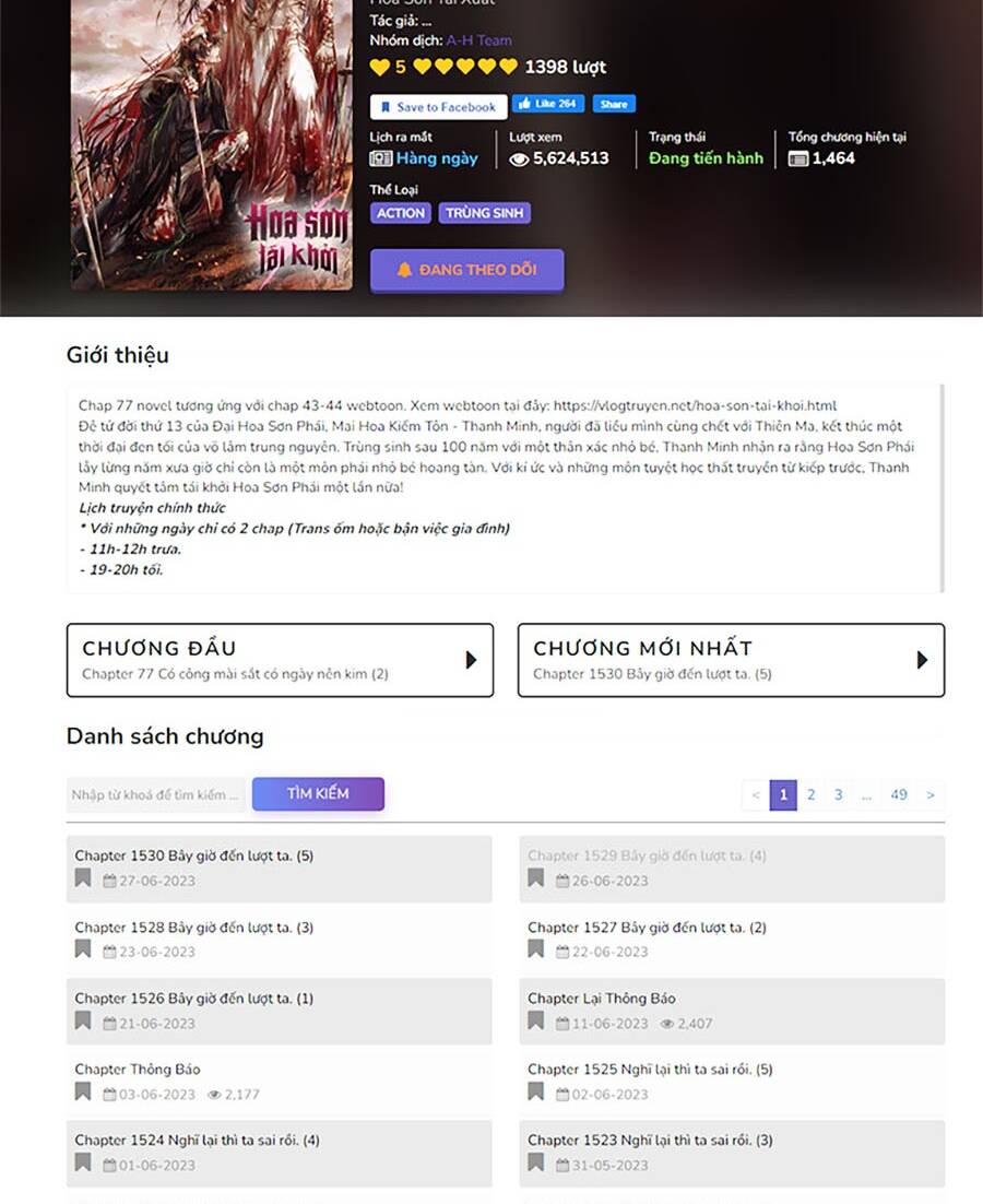 Hoa Sơn Tái Xuất Chap 105 - Next Chap 106