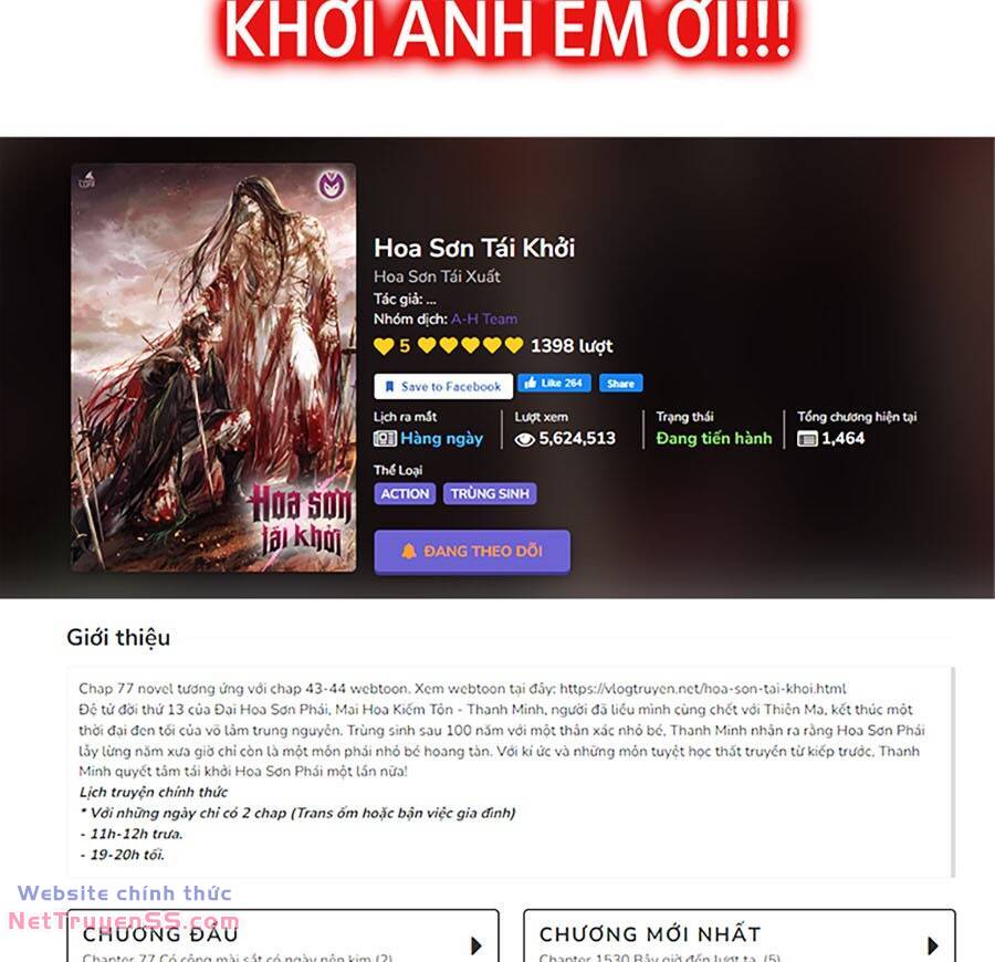 Hoa Sơn Tái Xuất Chap 109 - Next Chap 110