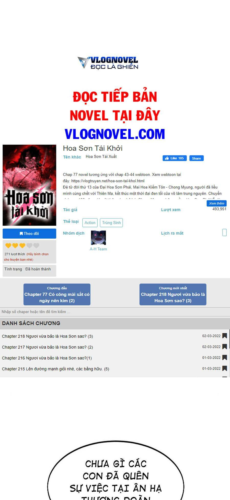 Hoa Sơn Tái Xuất Chap 53 - Next Chap 54