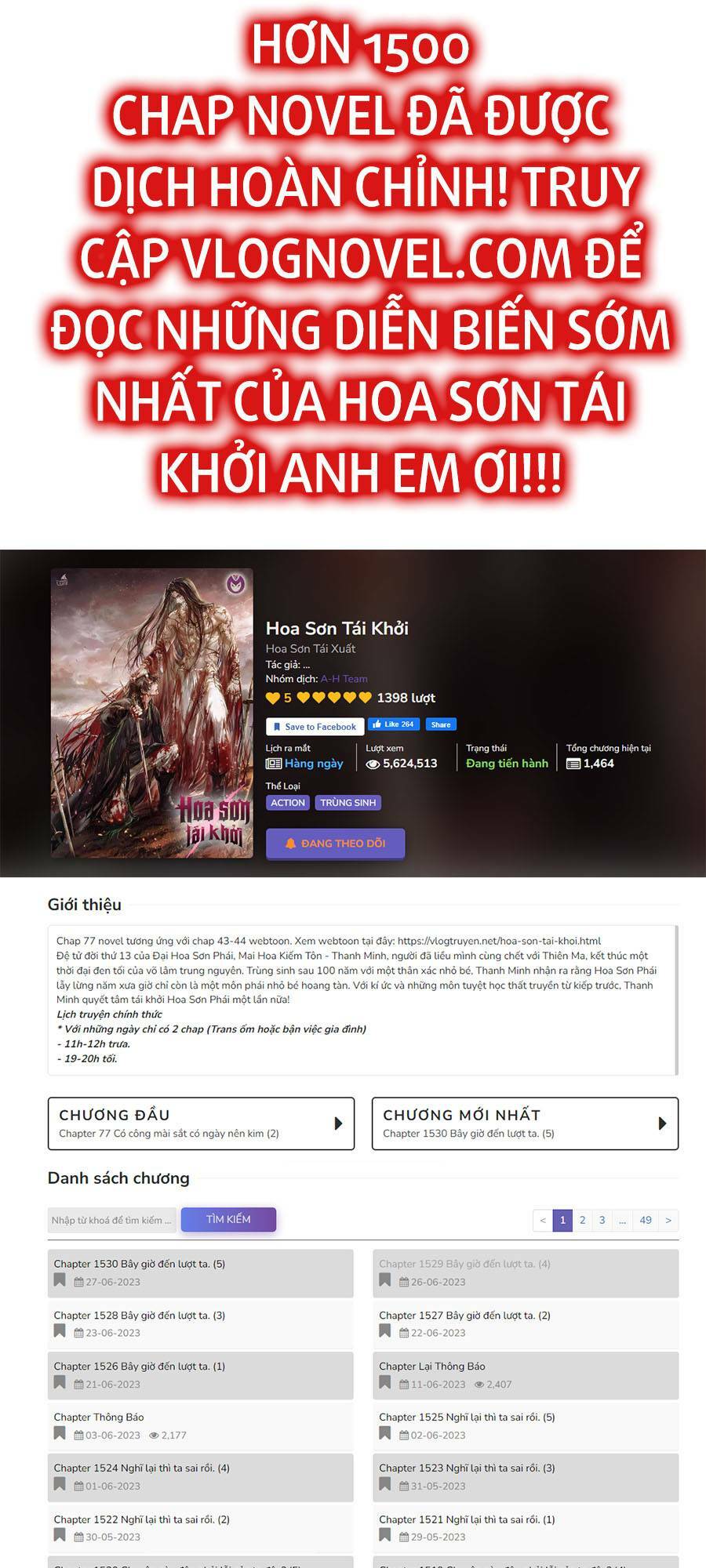 Hoa Sơn Tái Xuất Chap 80 - Next Chap 81