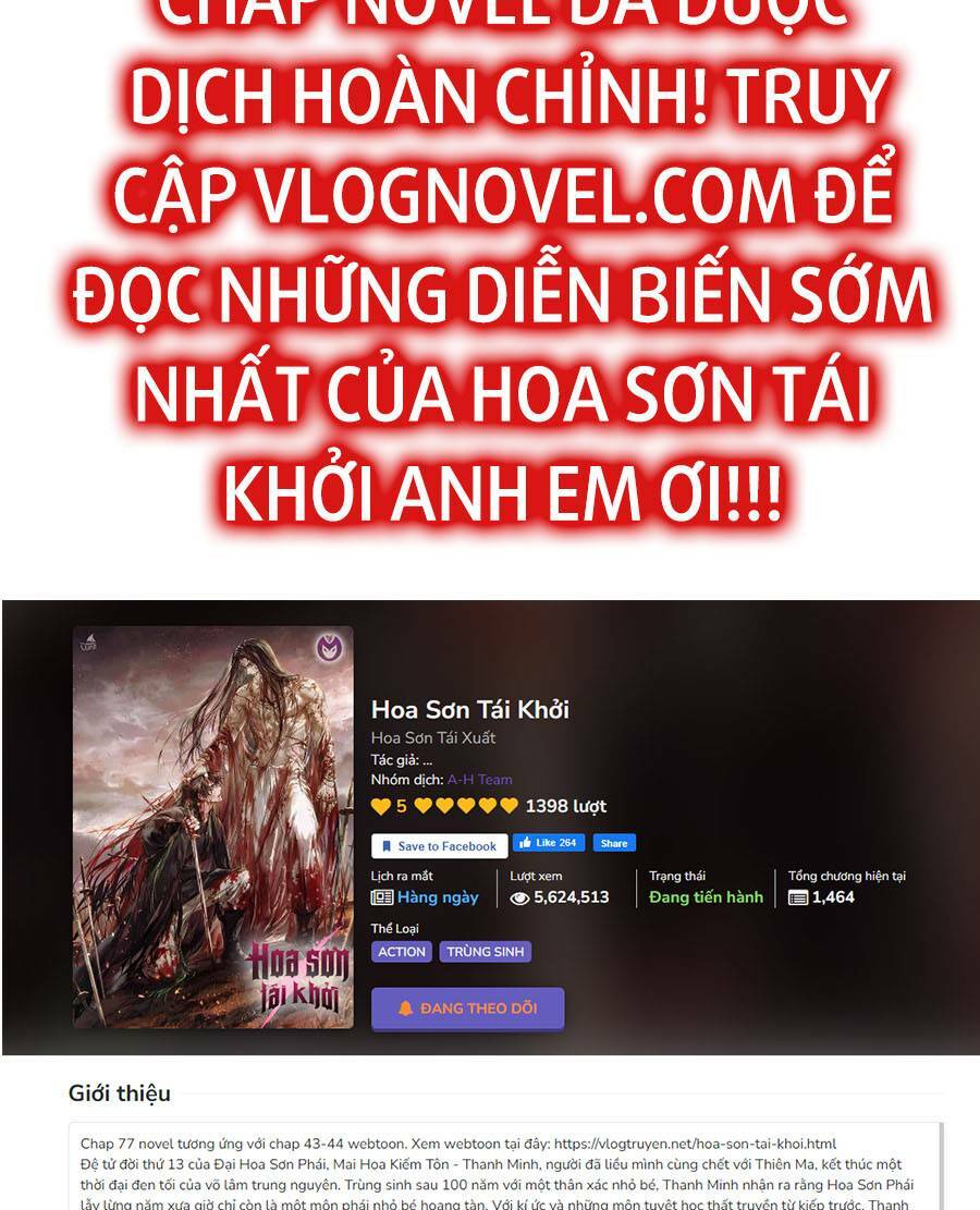 Hoa Sơn Tái Xuất Chap 82 - Next Chap 83