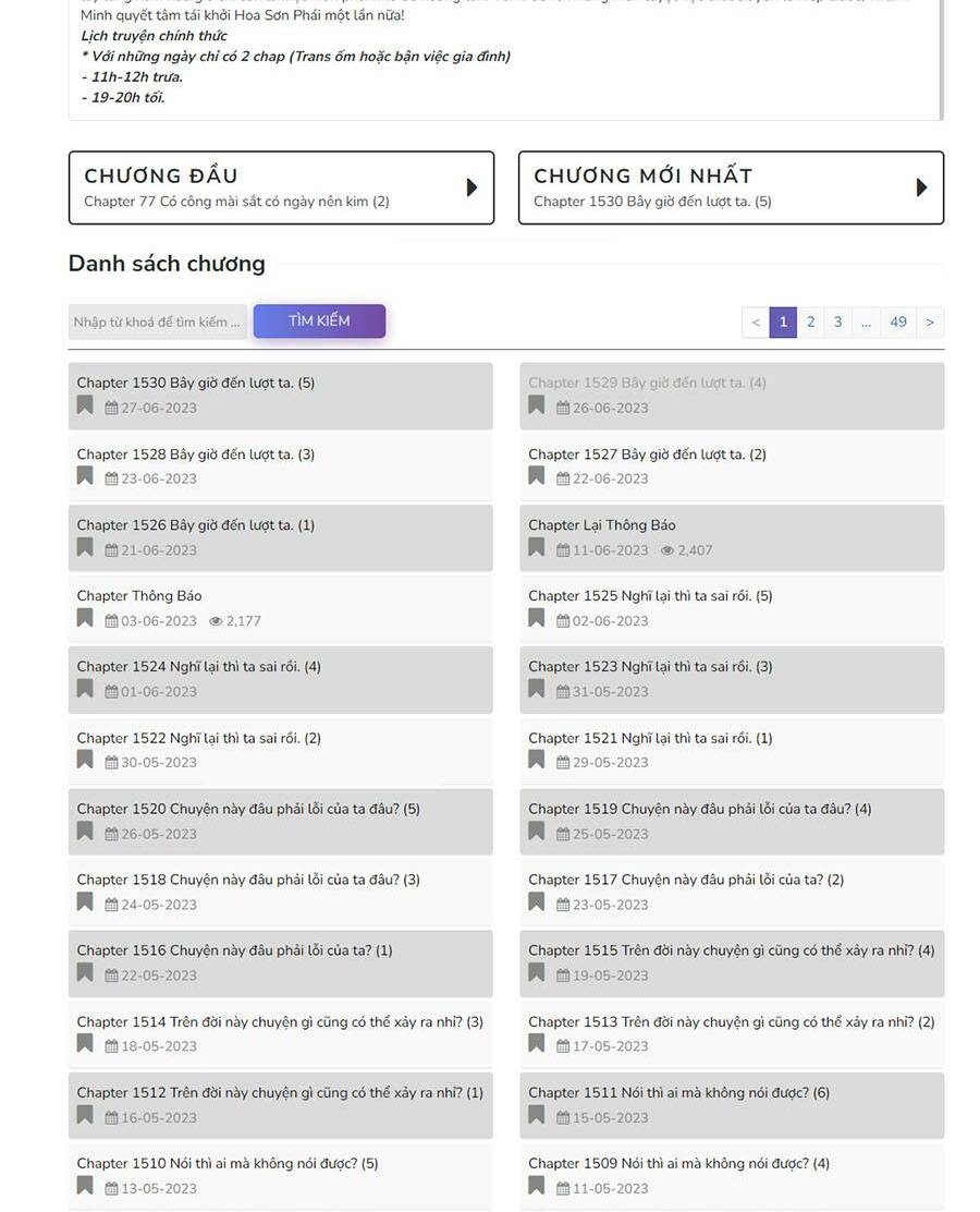 Hoa Sơn Tái Xuất Chap 82 - Next Chap 83