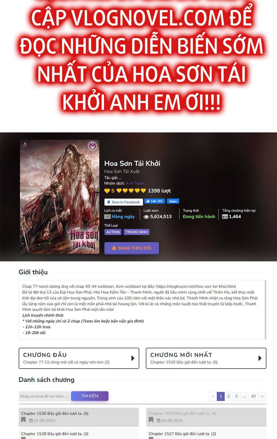 Hoa Sơn Tái Xuất Chap 85 - Next Chap 86