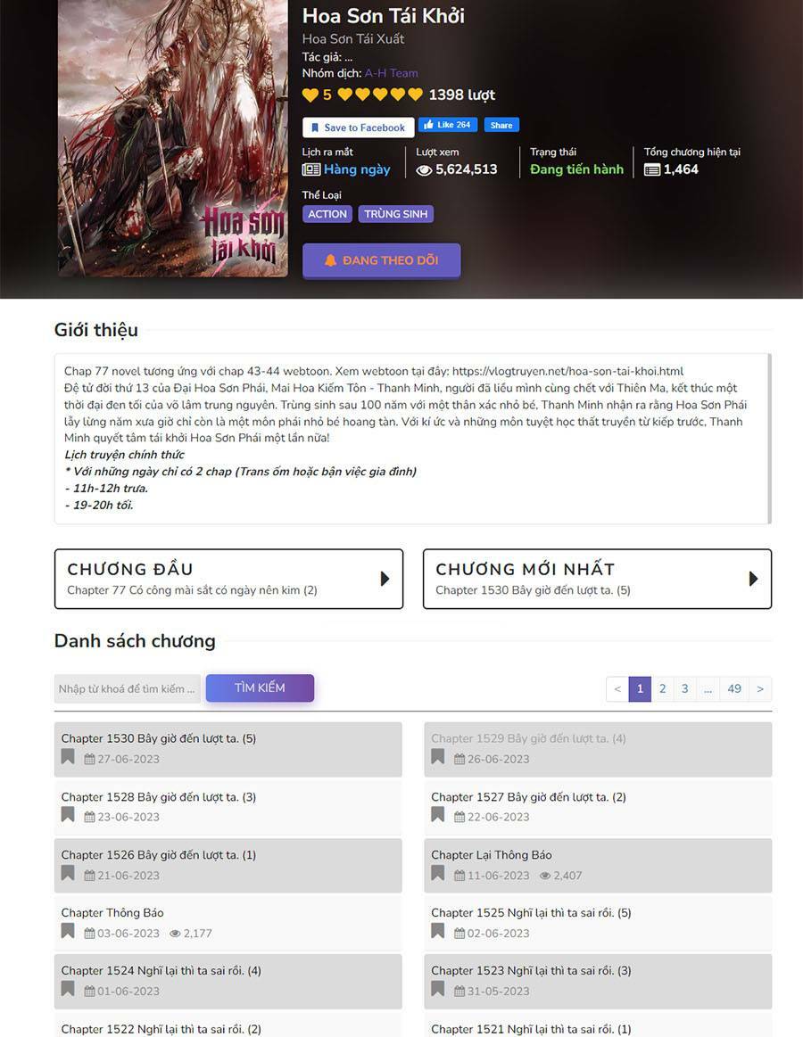 Hoa Sơn Tái Xuất Chap 85 - Next Chap 86