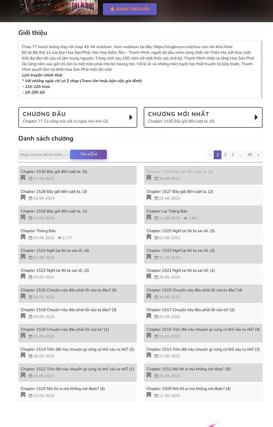 Hoa Sơn Tái Xuất Chap 90 - Next Chap 91