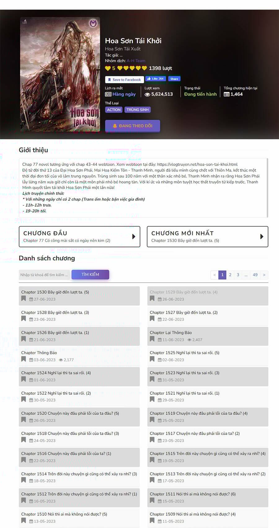 Hoa Sơn Tái Xuất Chap 96 - Next Chap 97