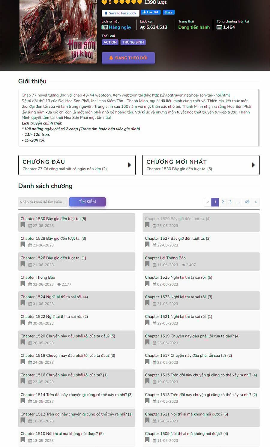 Hoa Sơn Tái Xuất Chap 96 - Next Chap 97