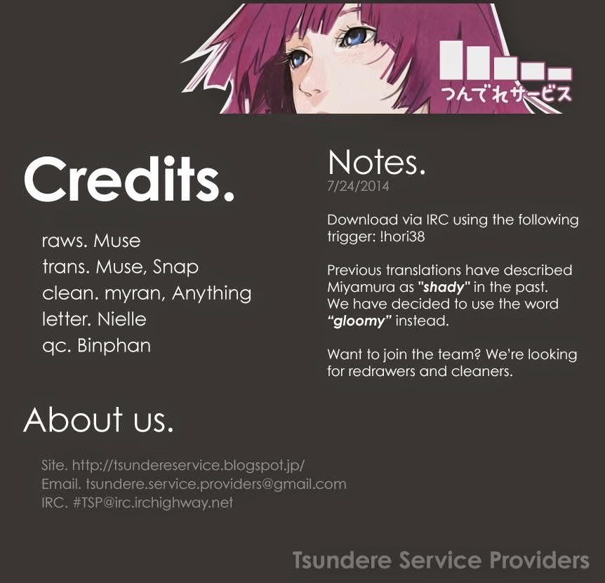 Horimiya Chap 38 - Next Chap 39