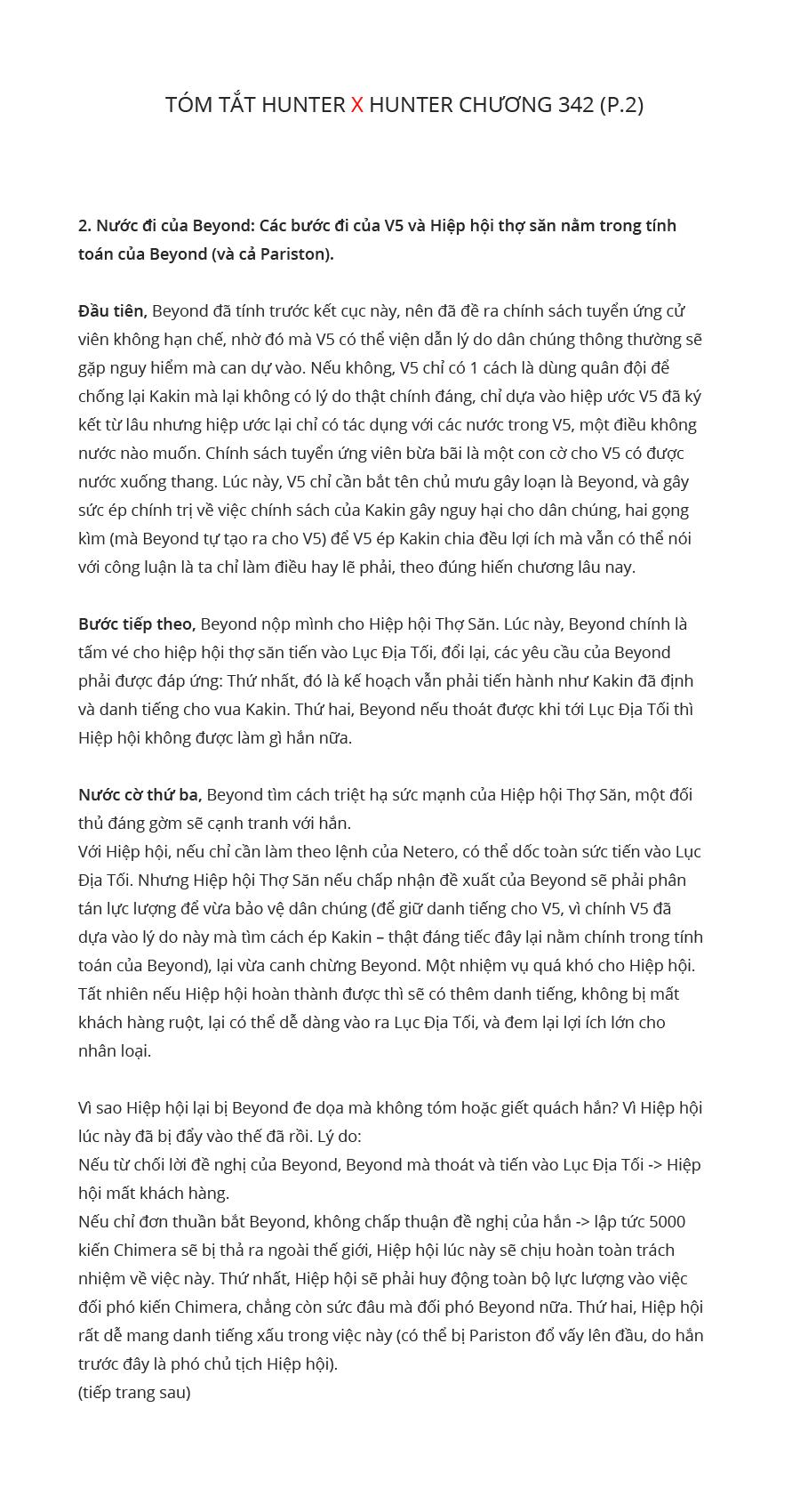 Hunter X Hunter Chap 343 - Next Chap 344