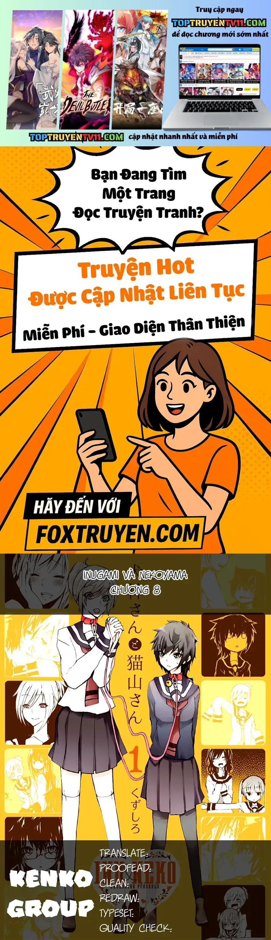 Inugami-San To Nekoyama-San Chap 8 - Next Chap 9