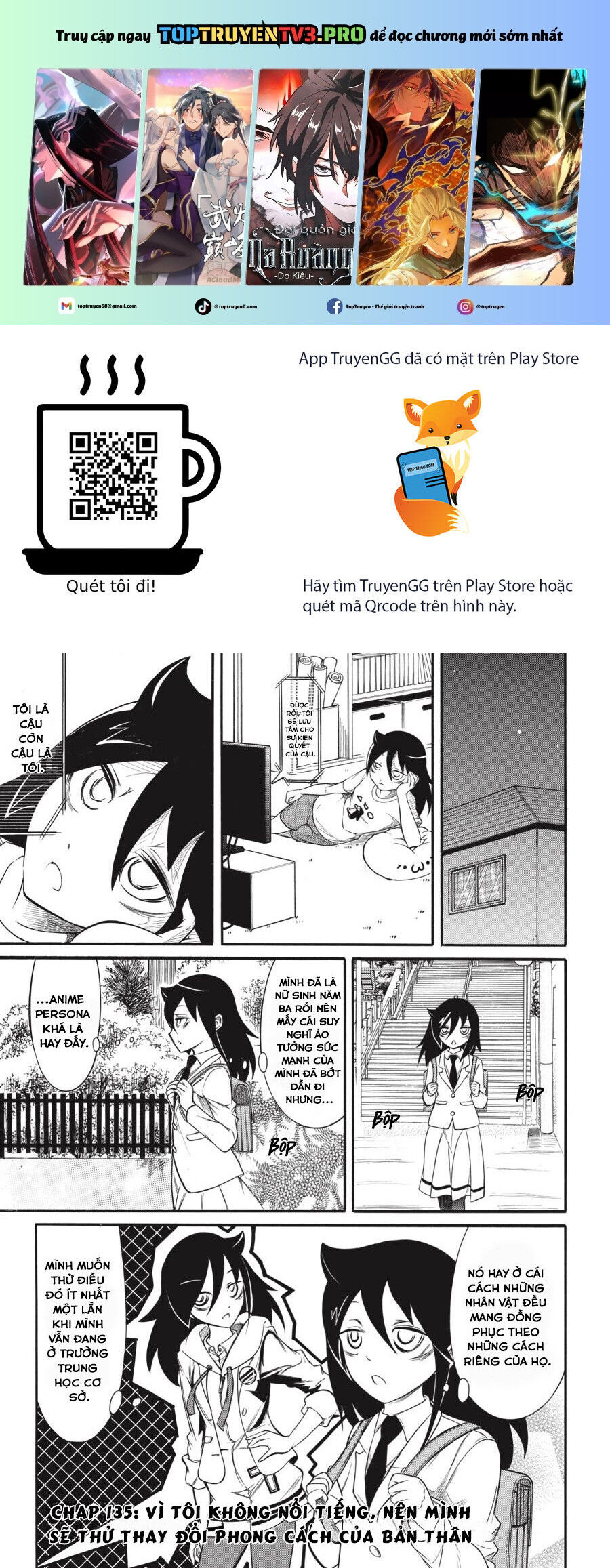 It’s Not My Fault That I’m Not Popular! Chap 135 - Next Chap 136