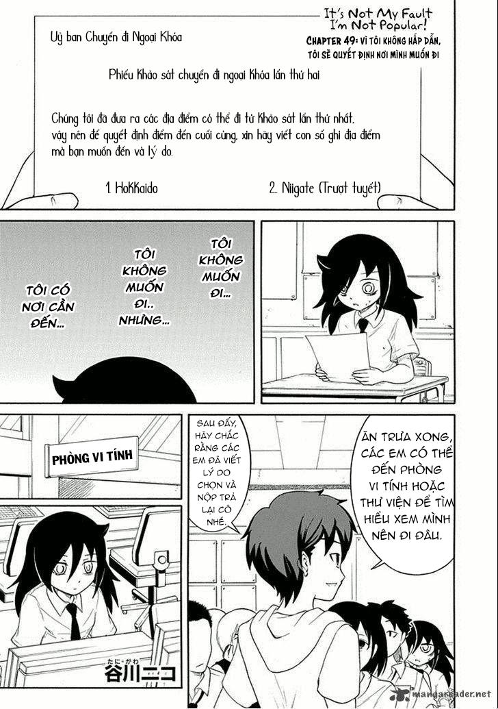 It’s Not My Fault That I’m Not Popular! Chap 49 - Next Chap 50