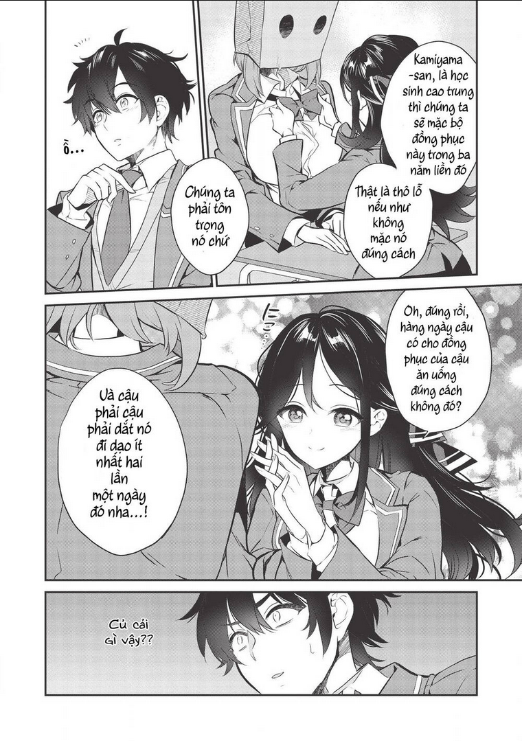 Kamiyama-San, Thiếu Nữ Kém Giao Tiếp Lúc Nào Cũng Đội Túi Giấy Trên Đầu!! Chap 2 - Next Chap 3