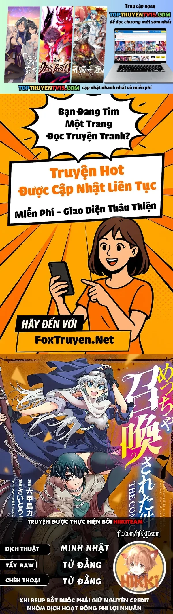 Kẻ Được Triệu Hồi Tới Thế Giới Giả Tưởng Vô Số Lần!! Chap 50 - Next Chap 51