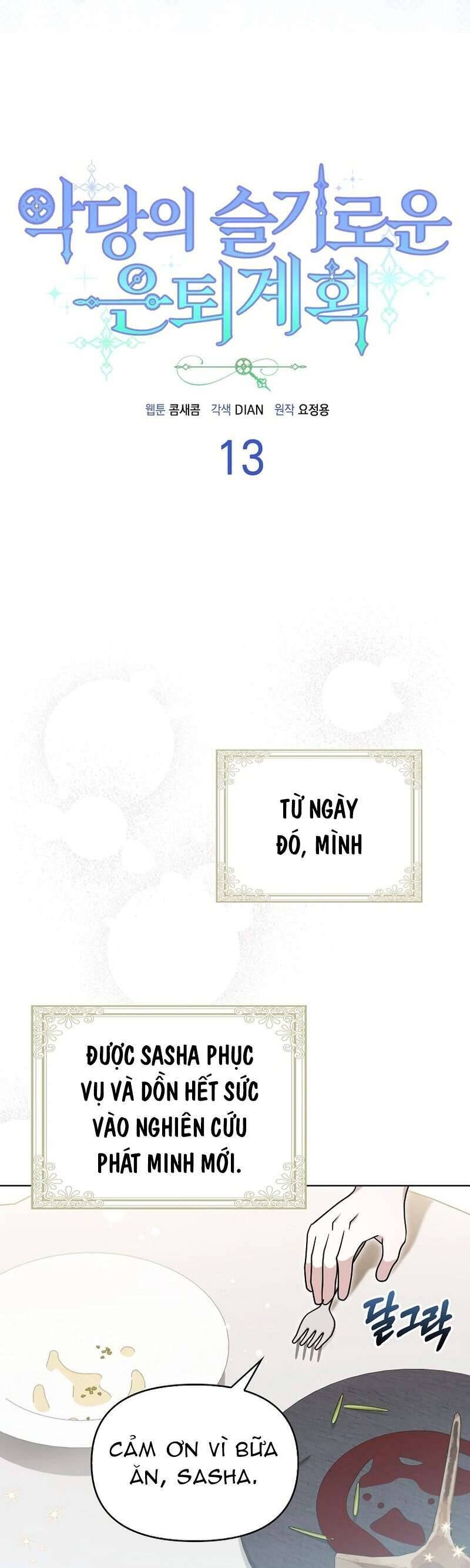 Kế Hoạch Nghỉ Hưu Của Nhân Vật Phản Diện Chap 13 - Next Chap 14