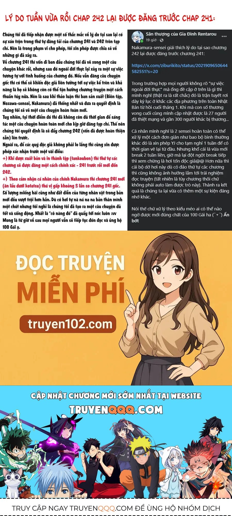 Kimi No Koto Ga Dai Dai Dai Dai Daisuki Na 100-Ri No Kanojo Chap 241 - Next Chap 242